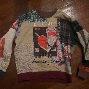 Teddy fresh Elton John patchwork crewneck
